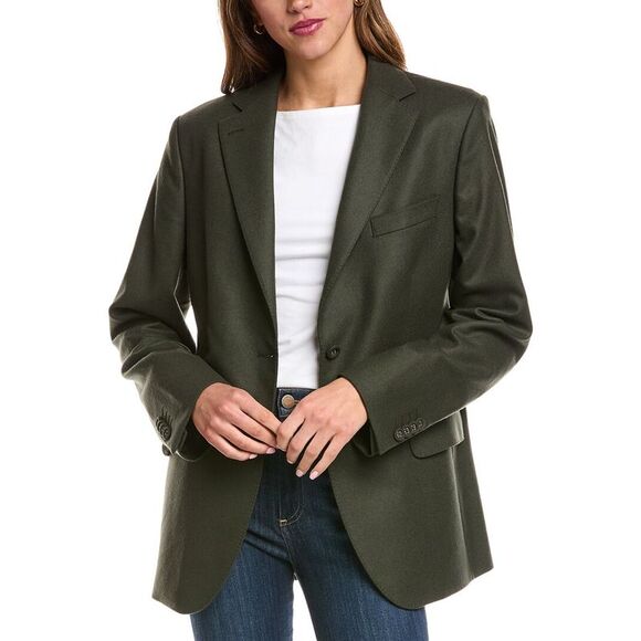 Officine Générale Womens Officine Generale Charlene Wool Jacket, Green - Picture 1 of 3